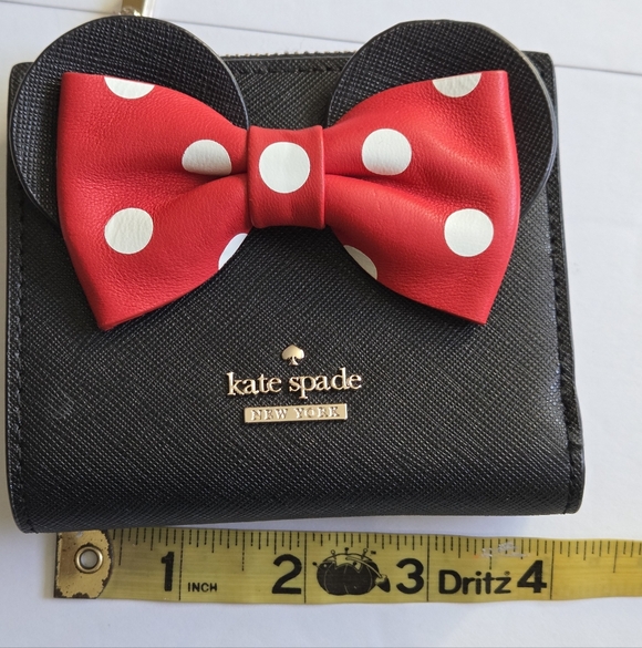 Kate Spade Disney Minnie Mouse Leather Compact Wallet - Picture 7 of 10